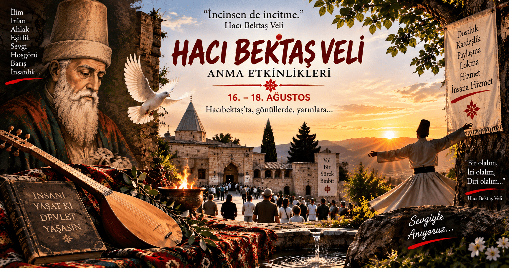 HACI BEKTAŞ VELİ’Yİ ANMA – 16–18 AĞUSTOS